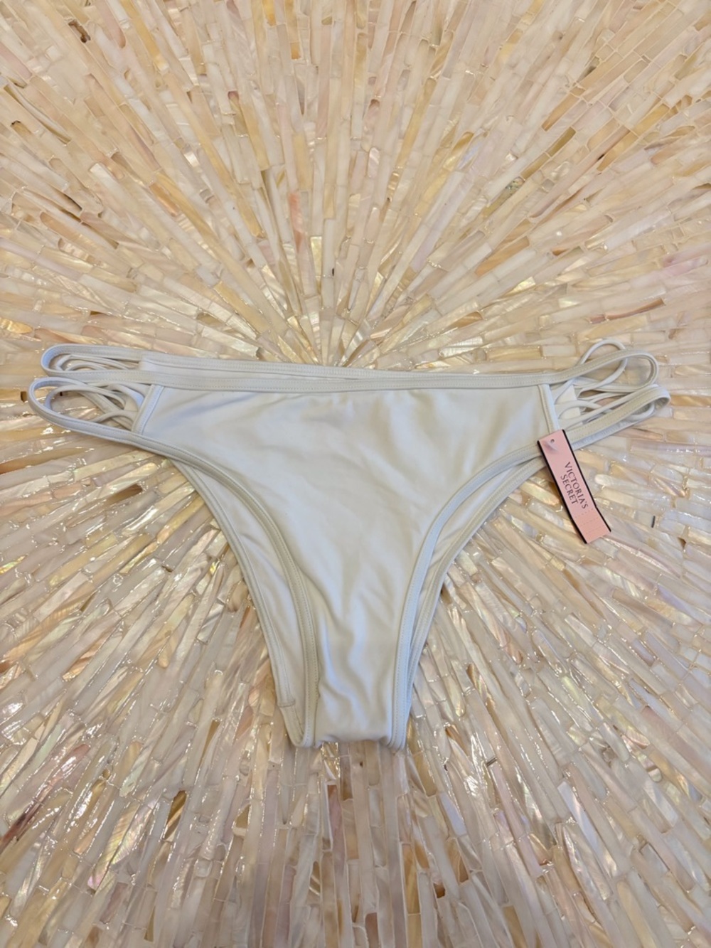 NWT Victoria's Secret The Itsy White Strappy Bikini Bottoms